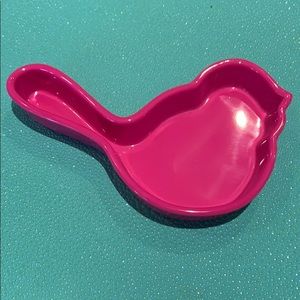 Nora Fleming Melamine Pink Bird